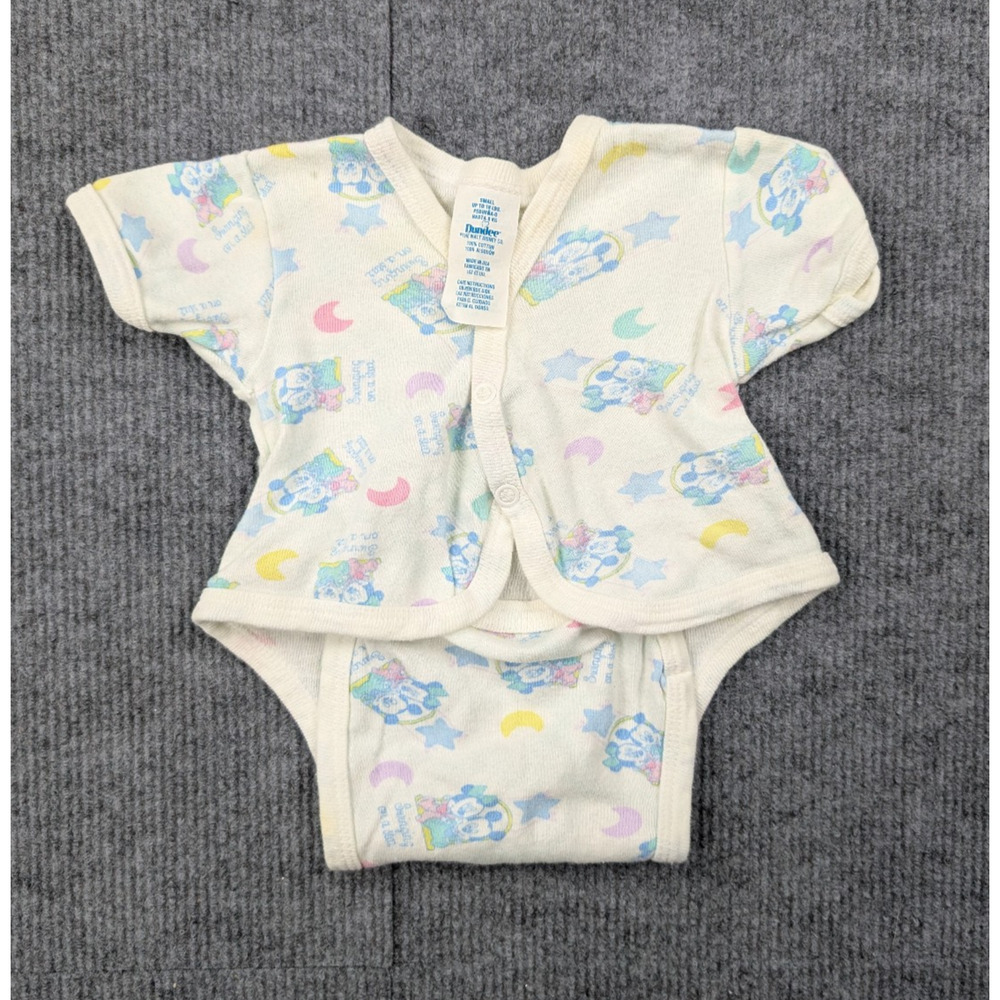 Vintage Dundee Walt Disney Co One Piece Baby Small 18 Lbs Mickey Minnie Mouse